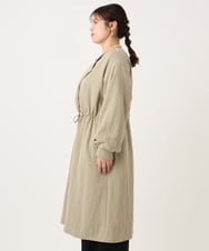 OLULA05199 eur3(エウルキューブ) 【WEB先行販売】【大きいサイズ】ノーカラーロングコート ベージュ(82)