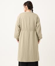 OLULA05199 eur3(エウルキューブ) 【WEB先行販売】【大きいサイズ】ノーカラーロングコート ベージュ(82)