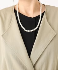 OLULA05199 eur3(エウルキューブ) 【WEB先行販売】【大きいサイズ】ノーカラーロングコート ベージュ(82)