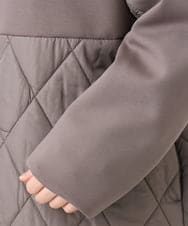 OLULD03199 eur3(エウルキューブ) 【大きいサイズ】ダンボール×キルティングノーカラーコート モカ