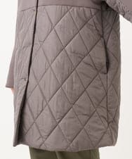 OLULD03199 eur3(エウルキューブ) 【大きいサイズ】ダンボール×キルティングノーカラーコート モカ