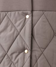 OLULD03199 eur3(エウルキューブ) 【大きいサイズ】ダンボール×キルティングノーカラーコート モカ