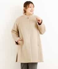 OLULM01260 eur3(エウルキューブ) 【大きいサイズ】ウール混クラシックコート ベージュ(82)