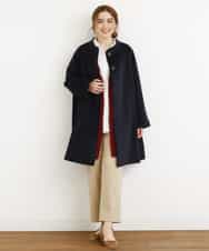 OLULM01260 eur3(エウルキューブ) 【大きいサイズ】ウール混クラシックコート ブラック(94)