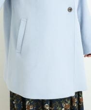 OLULP01270 eur3(エウルキューブ) 【大きいサイズ】カシミヤ混ロングコート ライトブルー(50)