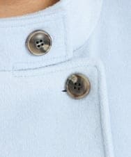 OLULP01270 eur3(エウルキューブ) 【大きいサイズ】カシミヤ混ロングコート ライトブルー(50)