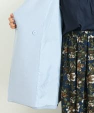 OLULP01270 eur3(エウルキューブ) 【大きいサイズ】カシミヤ混ロングコート ライトブルー(50)