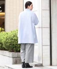 OLULP01270 eur3(エウルキューブ) 【大きいサイズ】カシミヤ混ロングコート ライトブルー(50)