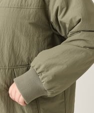 OLULS02259 eur3(エウルキューブ) 【大きいサイズ】ナイロンワッシャー中綿スタンドコート カーキ(36)
