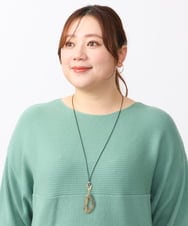 OZ2AA41039 eur3(エウルキューブ) 変形モチーフサークルネックレス ブラック