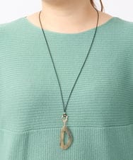 OZ2AA41039 eur3(エウルキューブ) 変形モチーフサークルネックレス ブラック
