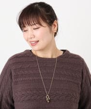 OZ2AD42039 eur3(エウルキューブ) スウェイビジューデザインロングネックレス ゴールド