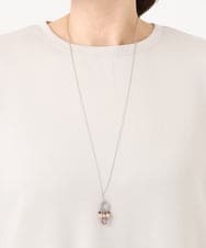 OZ2AD42039 eur3(エウルキューブ) スウェイビジューデザインロングネックレス シルバー