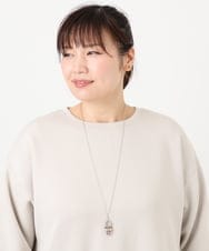 OZ2AD42039 eur3(エウルキューブ) スウェイビジューデザインロングネックレス シルバー