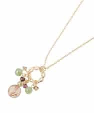 OZ2AD42039 eur3(エウルキューブ) スウェイビジューデザインロングネックレス ゴールド