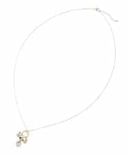 OZ2AD42039 eur3(エウルキューブ) スウェイビジューデザインロングネックレス ゴールド