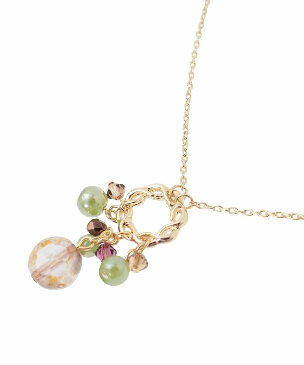 OZ2AD42039 eur3(エウルキューブ) スウェイビジューデザインロングネックレス ゴールド