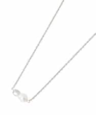 OZ2AD43039 eur3(エウルキューブ) メタル×パールワントップネックレス シルバー
