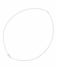 OZ2AD43039 eur3(エウルキューブ) メタル×パールワントップネックレス シルバー