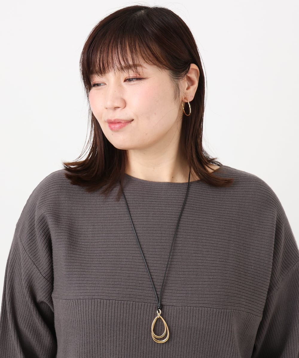 OZ2AD44039 eur3(エウルキューブ) ドロップモチーフコードネックレス ゴールド