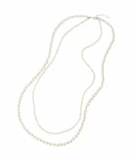 OZ2BA48054 eur3(エウルキューブ) 【2点セット】パールネックレス×フラワーコサージュセット ネイビー(57)