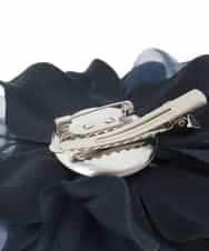 OZ2BD45054 eur3(エウルキューブ) 2連パールネックレス×フラワーコサージュ ネイビー