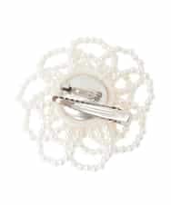 OZ2BD46034 eur3(エウルキューブ) パール調フラワーコサージュ アイボリー