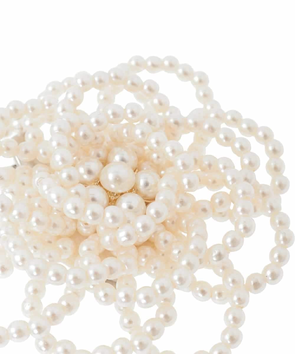 OZ2BD46034 eur3(エウルキューブ) パール調フラワーコサージュ アイボリー