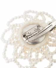 OZ2BD46034 eur3(エウルキューブ) パール調フラワーコサージュ アイボリー