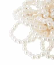 OZ2BD46034 eur3(エウルキューブ) パール調フラワーコサージュ アイボリー