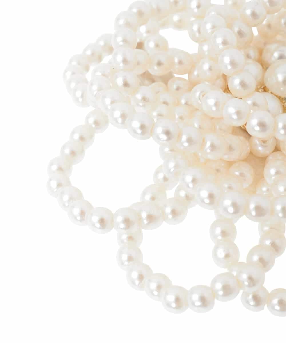 OZ2BD46034 eur3(エウルキューブ) パール調フラワーコサージュ アイボリー