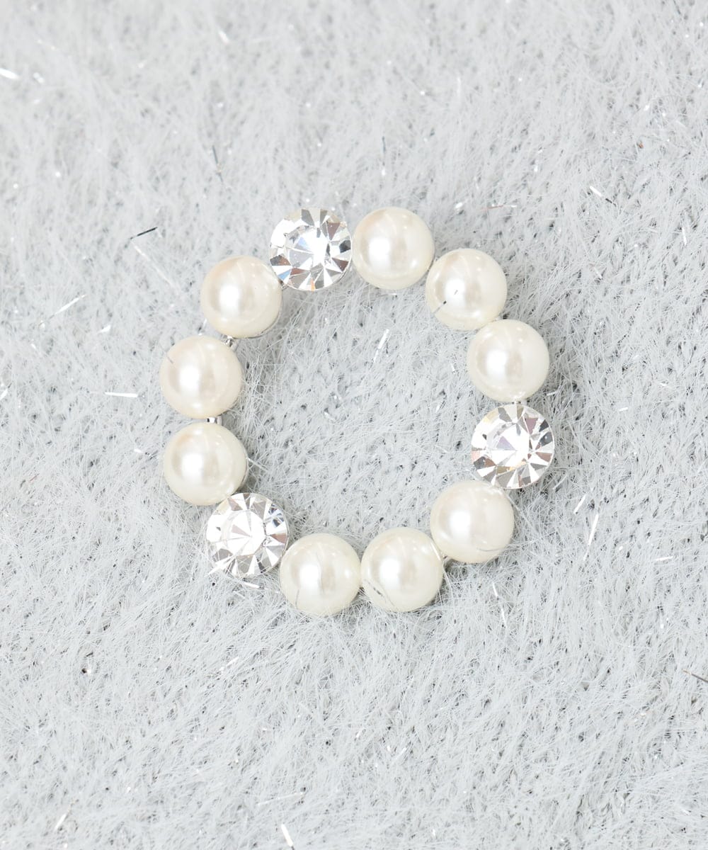 OZ2BD47029 eur3(エウルキューブ) パールストーンサークルブローチ シルバー