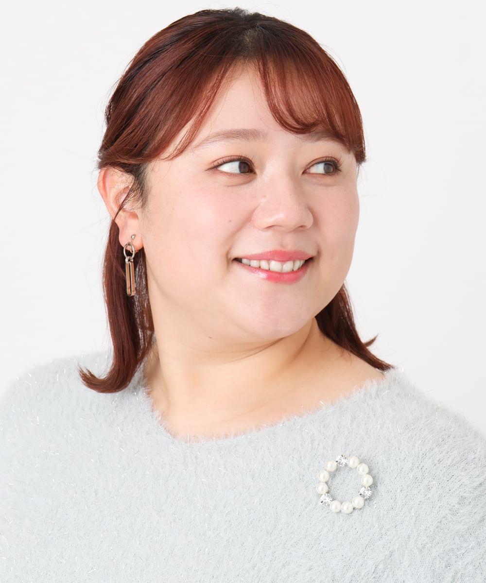 OZ2BD47029 eur3(エウルキューブ) パールストーンサークルブローチ シルバー