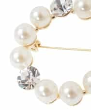 OZ2BD47029 eur3(エウルキューブ) パールストーンサークルブローチ ゴールド