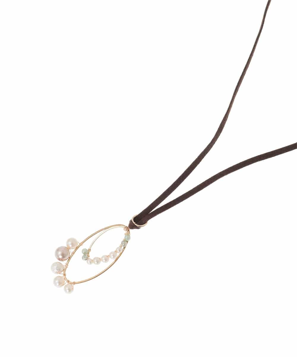 OZ2BD48039 eur3(エウルキューブ) パールビーズサークルネックレス ゴールド