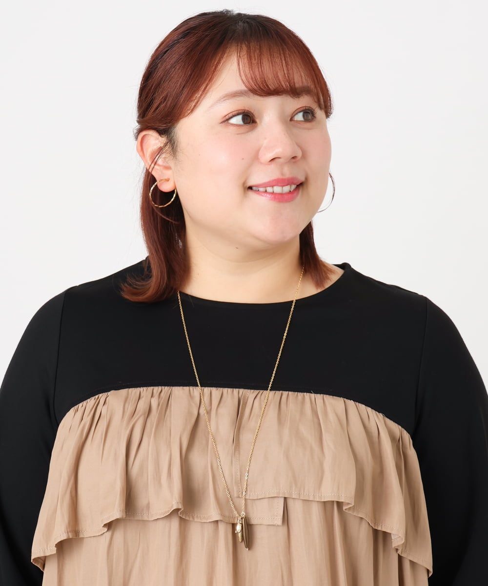 OZ2BD49039 eur3(エウルキューブ) MIXパーツロングネックレス ゴールド