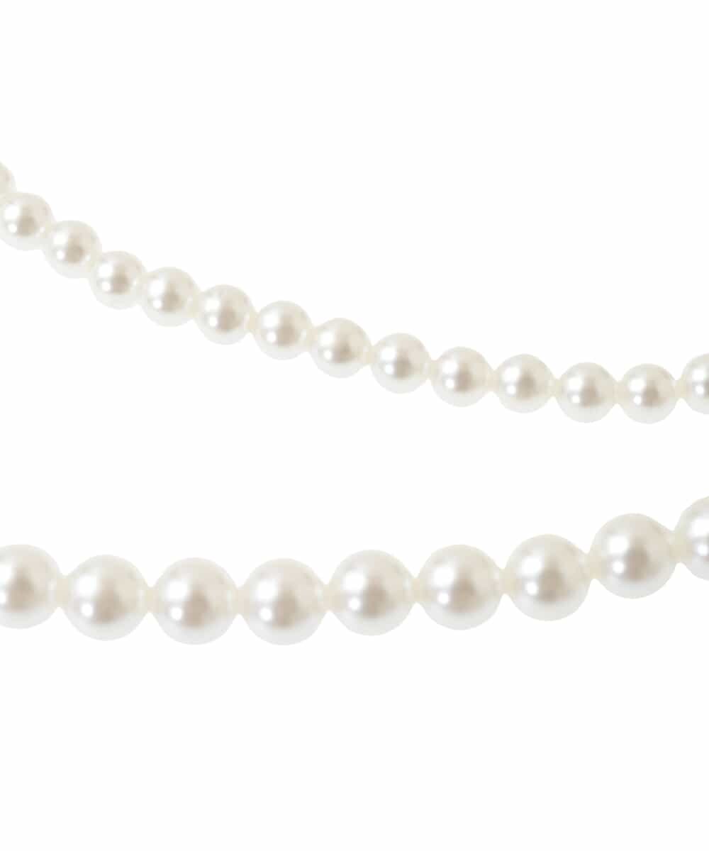 OZ2CA01054 eur3(エウルキューブ) 【2点セット】パールネックレス×フラワーコサージュ ネイビー(57)