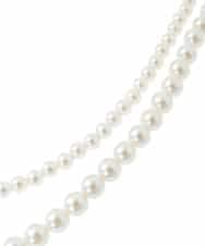 OZ2CD01054 eur3(エウルキューブ) コサージュ付き2連パールライクネックレス ネイビー