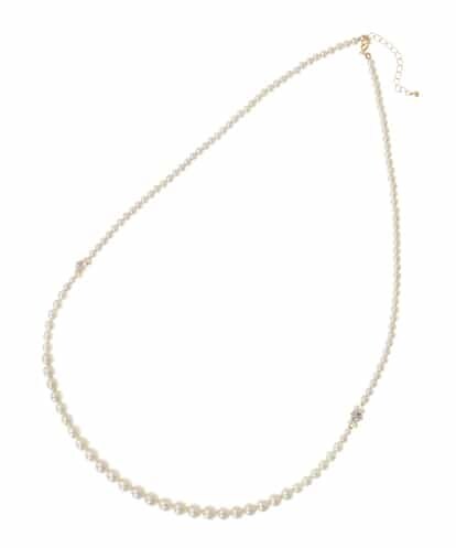 OZ2CP02040  ビジュー付きコットンパールネックレス