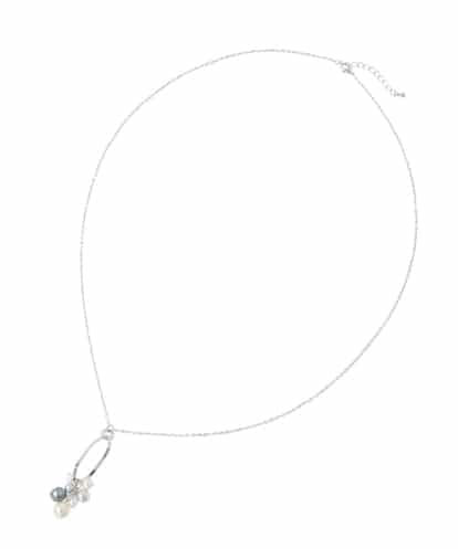 OZ2DD04039 eur3 メタルサークルパールモチーフネックレス