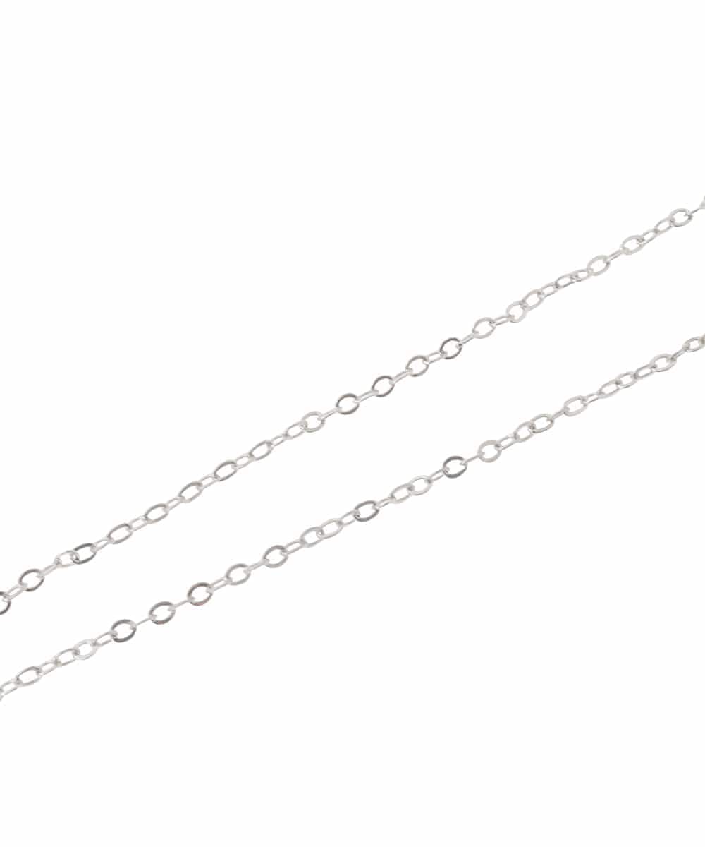 OZ2DD04039 eur3(エウルキューブ) メタルサークルパールモチーフネックレス シルバー