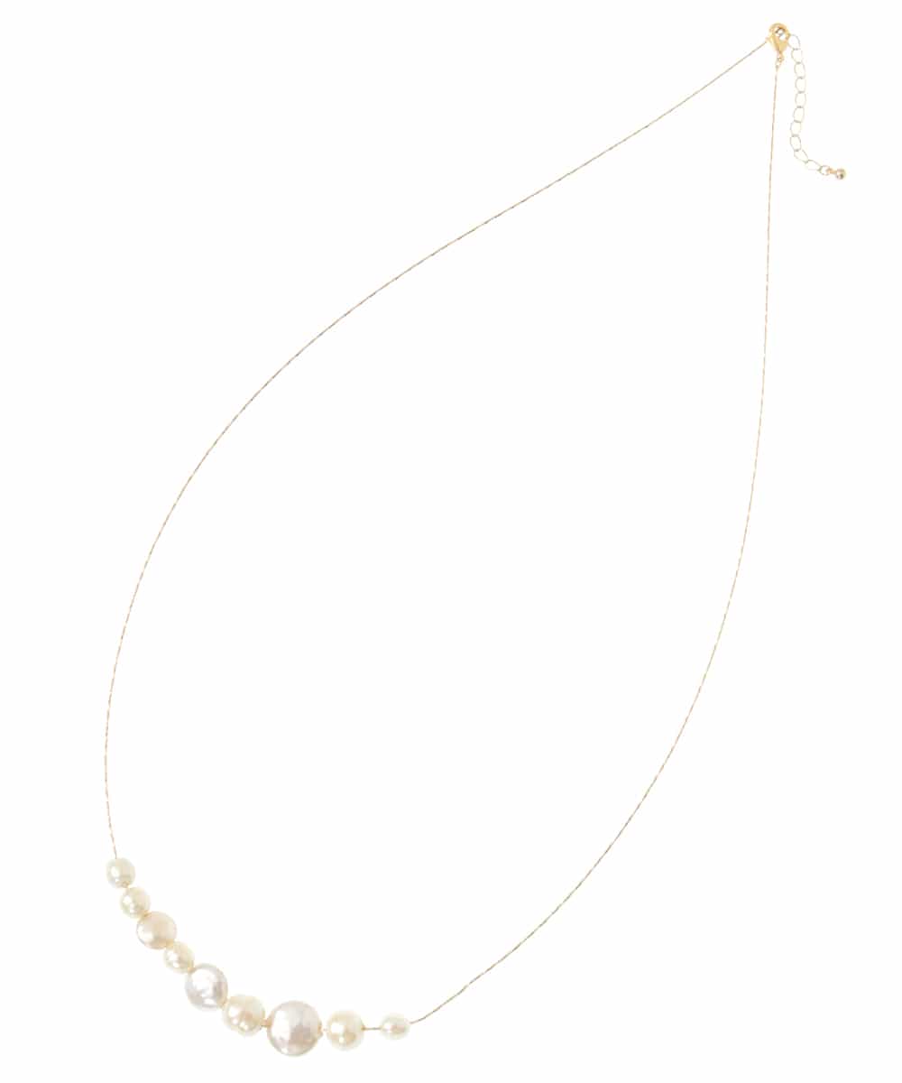 OZ2DP04035 eur3(エウルキューブ) フェイクパールネックレス アイボリー(80)