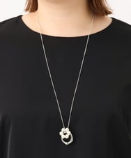 OZ2EA07039 eur3(エウルキューブ) ダブルトップデザインロングネックレス シルバー(96)