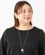 OZ2EA07039 eur3(エウルキューブ) ダブルトップデザインロングネックレス シルバー(96)