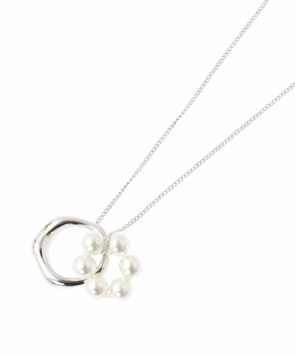 OZ2EA07039 eur3(エウルキューブ) ダブルトップデザインロングネックレス シルバー(96)
