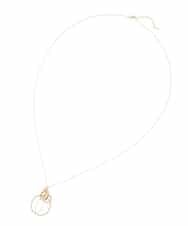 OZ2EA08039 eur3(エウルキューブ) MIXリングモチーフロングネックレス ゴールド