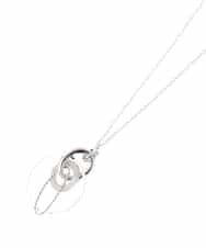 OZ2EA08039 eur3(エウルキューブ) MIXリングモチーフロングネックレス シルバー