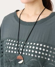 OZ2ED07039 eur3(エウルキューブ) サークルトップデザインネックレス ブラック