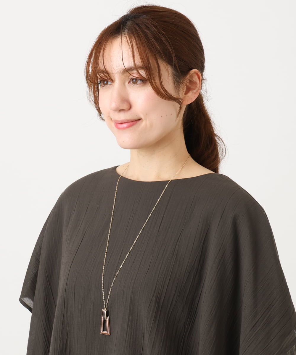 OZ2ED08039 eur3(エウルキューブ) スクエアモチーフロングネックレス ゴールド