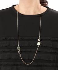 OZ2ED09038 eur3(エウルキューブ) スクエアモチーフロングネックレス ゴールド